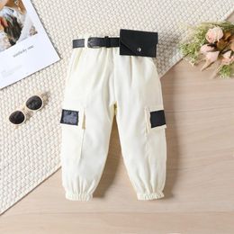 Clothing Sets Baby Girl Clothes Kids Cargo Pants Set Sleeveless Vest Tops And Belted Trousers With Fanny Pack Casual Summer Outfits