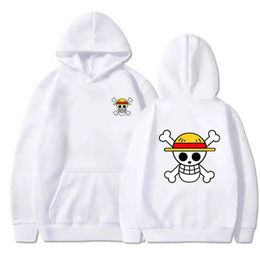 Mens Original Designer King of Thieves Anime Printed Hoodie Skeleton Luffy Men's and Women's Fashion Pullover Oversized Sports Loose Casual Hip Hop Top