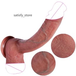 Novelty 9 Inch Realistic Slim Thrusting Artificial Dildo Making Dildo Liquid Silicone Rubber Adult Sex Toys Dildo For Women