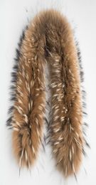 Luxury Real Raccoon Fur Scarf Women 100 Natural Raccoon Fur Collar Winter Warm Collar Scarves 7013cm ZDC1630012022128
