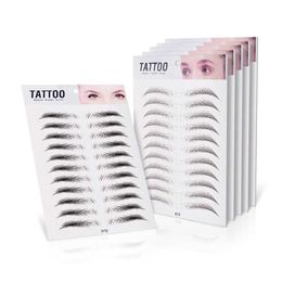 Tattoo Transfer Hot Selling 6D Eyebrows Sticker 4D Hair Like Eyebrow Makeup Waterproof Easy To Wear Lasting Natural Eyebrow Tattoo Stickers 240426