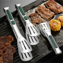 Utensils NonSlip Stainless Steel Food Tongs Meat Salad Bread Serving Clip Barbecue Grill Buffet Clamp Cooking Tools Kitchen Accessories