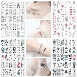 Tattoo Transfer 30Pcs/Set No Repeat Temporary Tattoo Stickers Waterproof Tattoos for Women Sexy Arm Clavicle Body Art Hand Foot for Girl Men 240427