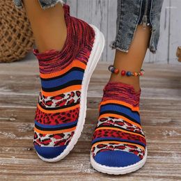 Casual Shoes Knitting Loafers Women Flats Mesh Breathable Spring Sneakers Sport 2024 Designer Running Travel Mujer Zapatos