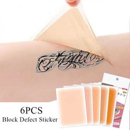 Tattoo Transfer 6pcs Tattoo Cover Up Stickers Flaw Birthmark Scar Hide Concealer Waterproof Ultra-thin Skin Colour Invisible Tapes Women Beauty 240427