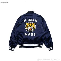 Human Made Jacket Sheep Embroidery Leather Human Made Sleeve Men's Women's Humanmade High End Luxury Lightweight Breathable Fashionable and Handsome Jacket 7564