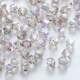 Diamond Shaped Glass Beads 4mm for DIY Jewellery Making