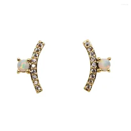 Stud Earrings Vintage Jewelry Exquisite Charming Semicircle Earring For Women Beautiful Bead Simple Party Nice Gift