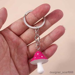 Keychains Lanyards Cute Keychains Resin Mushroom Charms Keyrings Souvenir Gifts for Women Men Car Key Handbag Pendant Key Chains DIY Accessories