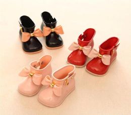 Girl Boots Baby Kids Rain Boots baby girls Rain Boots Warm Beauty Bow Rainboots Fashion Rubber Shoes Toddler Kids Jelly shoes238o2335741