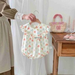 Rompers 2024 Baby Girls Summer Clothes Colourful Dot Bodysuit Infant One Piece Toddler Outfit H240509