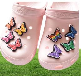 100pcs/lot Original PVC Shoe Accessories DIY Butterfly Shoes Decoration Jibz for Charms Bracelets Kids Gifts6129367