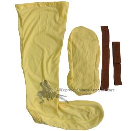 Arts Yellow Cotton Shaolin Monk Buddhist Socks Martial arts Tai chi Training Footwear for Kung fu Wushu Shoes