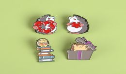 Lovers Enamel Pin Books Gift Love Puzzles Brooch Bag Clothes Lapel Pin Badge Fun Animal Jewellery Gift Kids Friends3819059