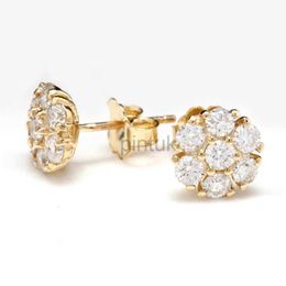 Stud Huitan Luxury Gold Colour Brilliant Cubic Zirconia Stud Earrings for Women Dainty Small Female Earring Gifts Classic Jewellery d240426