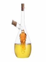 450ml Heat Resistant Handblown Glass Oil Vinegar and Soy Sauce Bottle Kitchen Spice Bottles Jars Cruet Seasoning Bottle Cooking To8868119