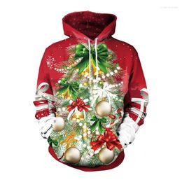 Men's Hoodies Christmas Tree Ornament 3D Printed For Men Clothes Fashion Santa Claus Graphic Sweatshirts Xmas Gifts Pullovers Y2k Tops