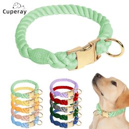 Collars Rainbow Dog Collar Pet Puppy Walking Training Dog Collar with Metal Buckle for Large Medium Small Strap Belt Cotton Dogs Collar