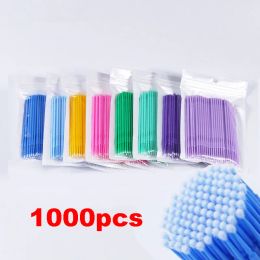 Swabs 1000Pcs Disposable MicroBrush Eyelashes Extension Individual Lash Removing Swab Micro Brush For Eyelash Extension Tools