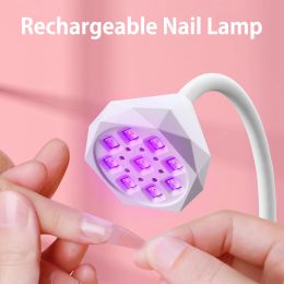 Kits New LED Nail Lamp 27W Nail Dryer UV Lamp 360° Bendable Fast Drying False Nail Manicure Polish Glue Gel Curing Table Lamp Design