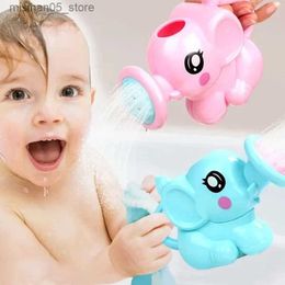 Sand Play Water Fun Baby bath toys Cute plastic elephant shaped water spray baby shower swimming toys baby childrens toys Q240426