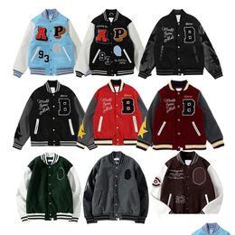 Mens Jackets Shark Designer Men Women Baseball Jacket Letter Embroidery Coat Streetwear Top Quality Drop Delivery Apparel Clothing Out Dhw8C