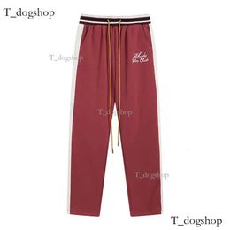 2024 New Tide Brand Rhude Men's Letter Embroidery Hip Hop Sweatpants Men and Women Casual Loose Workout Pants Mens Track Joggers Trous 924