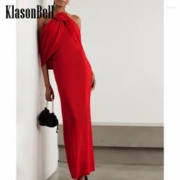 Casual Dresses 4.2 KlasonBell Women's Items Fashion Flower Halter Off-Shoulder Noble Elegant Maxi Dress Multiple Ways To Wear Split