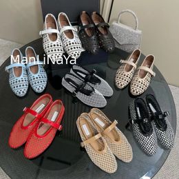 Fashion spring and autumn brand design women's shoes flat shoes mesh shoes leather shoes large size dance casual wedding dance lady running crystal stone single shoes