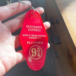 Keychains H-P Magic H0gwarts Express Keytag Key Tag Keyring Platform 3/4 9 Chain Motel Fob Vintage Ring Jewellery Accessories