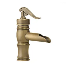 Bathroom Sink Faucets "Water Pump Look" Style Antique Brass Single Lever Handles Vessel Basin Faucet Mixer Taps Aan022