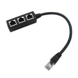 2024 RJ45 Ethernet Splitter Cable 1 Male to 3 Female Ethernet Splitter for Cat5 Cat6Ethernet Socket Connector Adapterfor RJ45 Ethernet Connector
