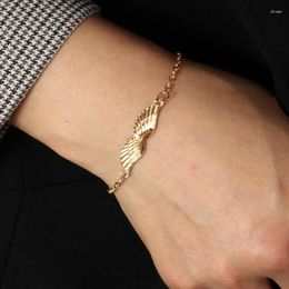 Charm Bracelets MiFaViPa Angel Wing Adjustable Link Chain For Women Jewellery Alloy Bracelet Fashion Trinket