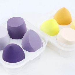 2024 4pcs Makeup Sponge Powder Puff Dry and Wet Combined Beauty Cosmetic Ball Foundation Powder Puff Bevel Cut Make Up Sponge Toolsfor Wet