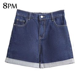 Women's Shorts Womens plus size denim shorts modern series double roll cuffs denim shorts casual Bermuda summer shorts pocket ouc1520L2404