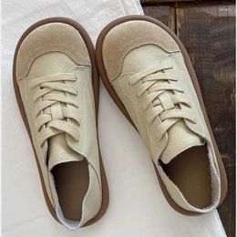 Casual Shoes Low Heel Adult Women's Sneakers Lace-up Solid Ladies On Sale 2024 High Quality Spring Sewing Vulcanize