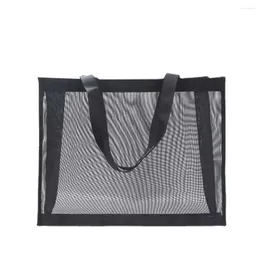 Storage Bags Mesh Beach Bag Large Capacity Clothes Towels Pouch Handbag Water Bottle Wallets Cap For Outdoor Travelling Shopping