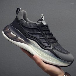 Casual Shoes Men Fashion Breathable Air Mesh Brand Designer Sports Shoe Comfortable Platform Sneakers Black Stylish Street Footwear Man