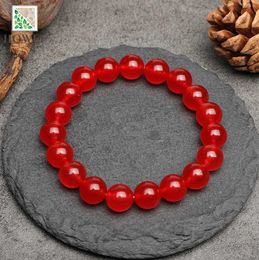 Beaded Natural Stone Red Bead Bracelet for Treatment of Visuddhi Chakra Pressure Relieving Spiritual Yoga Blue Energy 6/8/10/12mm