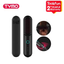 Brushes NEW Tymo Wireless Straight Hair Comb Electric Hair Brushes Professional Hair Straightening Brush Negative Ion Hair Care Styling