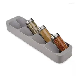 Kitchen Storage Spice Rack 8 Holes Sauce Bottle Holder Cabinet Drawer Organizer For