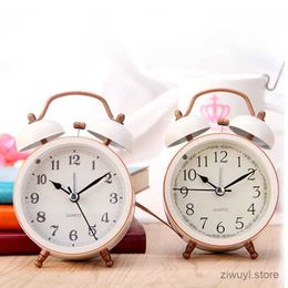 Desk Table Clocks Child bed large bell metal small alarm clock belt eye-lantern mute alarm clock lounged fashion desk clock Bedside Wake Up Clock