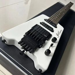 Custom Shop Steinberger Spirit White ColorHeadless Electric Guitar Without Headstock EMG Pickups Tremolo Bridge White Colour