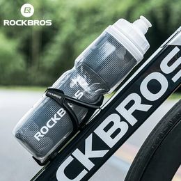 ROCKBROS Cycling Insulated Water Bottle Thermal Drink PP5 Silicone 670ml Fitness Outdoor Sports Bicycle Portable Water Kettle 240416