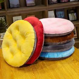 Pillow Crystal Velvet Square/Circular Cute Colour Matching Chair Pad Autumn And Winter Warm Seat Student/Office