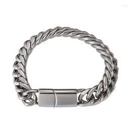 Charm Bracelets Men's Stainless Steel Cuban Bracelet Can Give Fashion Jewellery GS0048