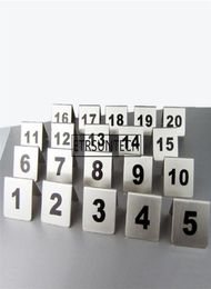 Stainless Steel Table Number Cards Wedding Restaurant Cafe Bar Table Numbers Stick Set For Wedding Birthday Party Supplies 15011916624