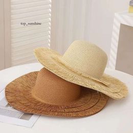 Wide Brim Hats Instagram Net Red New Double Furred Spring and Summer Female Sun Protection Straw Travel Outdoor Visor Fashion Fisherman Hat