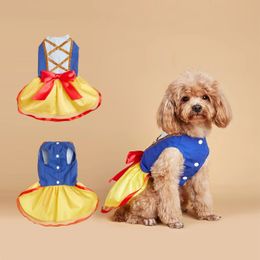 Snow Dog Costume - Christmas Princess Puppy Dress Snow Pet Apparel for Party Christmas Halloween Special Events Costume 240425