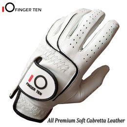 Gloves All Premium Soft Cabretta Leather Mens Golf Gloves Fit Grip Left Hand Lh Right Hand Rh with Size from Small to XXL